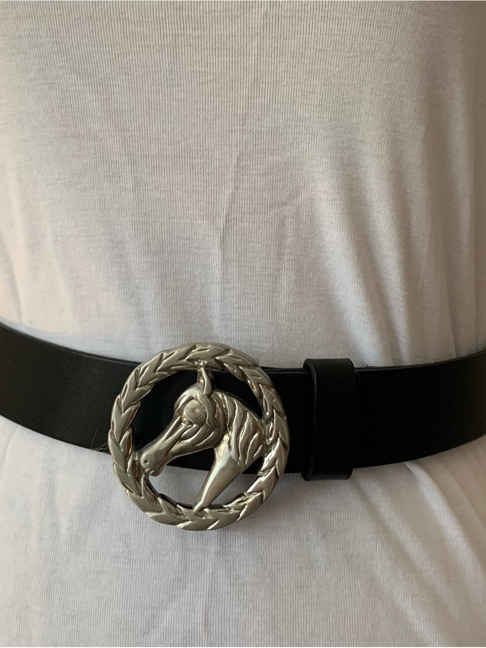 PATRICIA NASH Morley Genuine leather western horse head ladies belt VVGUC+